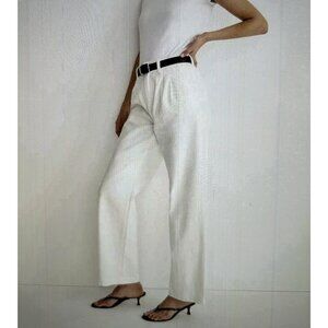 Madewell $148 The Harlow Wide Leg Straight Jeans in Natural Off White Size 33